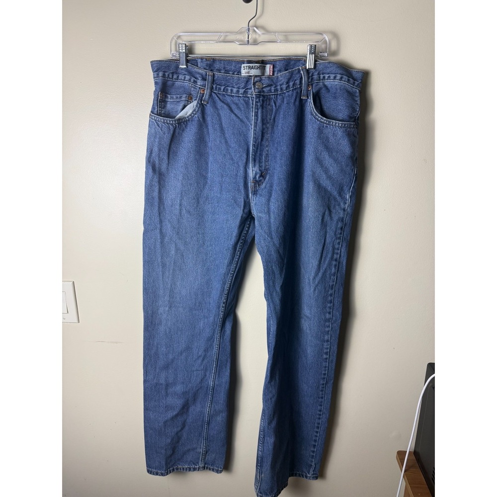 Levi's 505 Jeans Regular Fit Straight Leg Mens (36x32) 40x32 Blue Cotton Denim